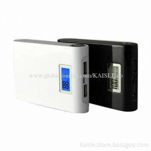 Mobile Power Banks with 8,000 to 10,400mAh Capacity, LCD Power Display, Dual USB Interfaces